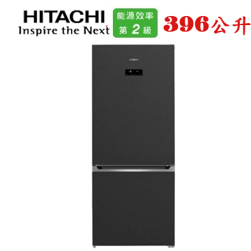 上揚家電-日立變頻上冷藏下冷凍二門冰箱396公升(HRBN7415DD)