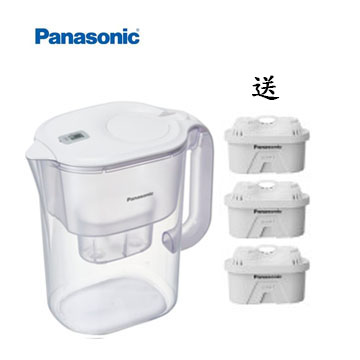 上揚家電-國際3.5L雙口速淨濾水壺-白色1壺4芯(TK-CNP55-W-3)